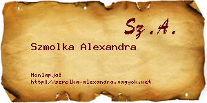 Szmolka Alexandra névjegykártya